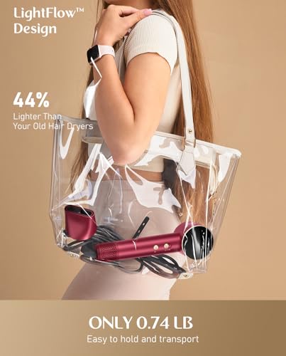 Fanttik SonicDry H10 APEX Hair Dryer with Diffuser, 110,000 RPM Brushless Motor, 80% Faster Drying, 56dB Low-Noise, 0.74lb Lightweight, Ionic Technology for Home & Travel Use - Red