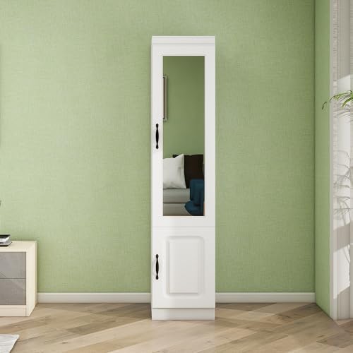 GraceGrove Armoire Wardrobe Closet With Mirror