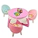 Produktbild JTKDL Tisch Stuhl Set Tisch Learning Tabelle Kid Picknick-Tisch Nettes Schlafzimmermöbel Boy Möbel Baby Table Set Kid Schreibtischstuhl 1 Tisch mit 3 Kinderstühlen (Color : Pink)