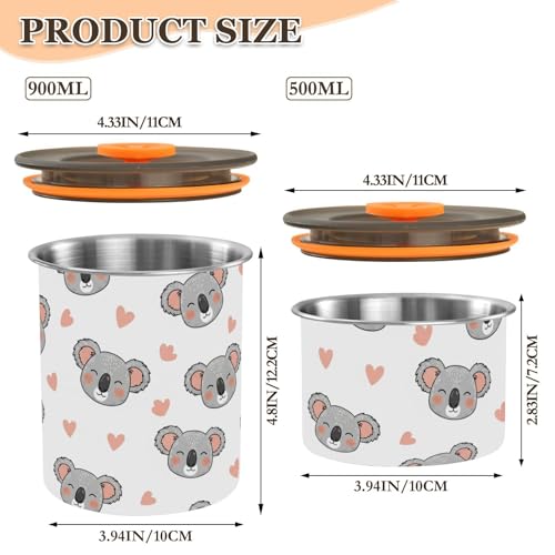 Envase hermético de acero para café DOMIKING 900ml miniatura 2
