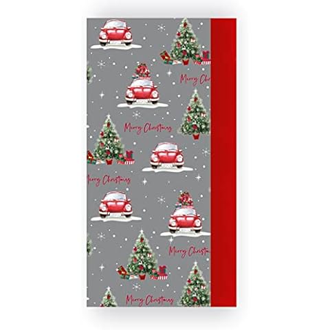 Christmas 8 Sheets Decorative Tissue Paper for Gift Wrapping & Crafts Xmas Themed, Trees and Cars Cover