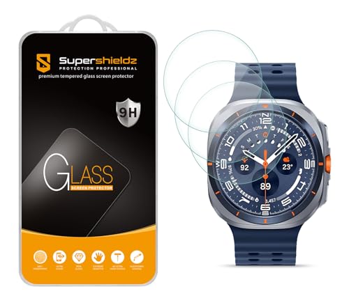 Supershieldz (3 Pack) Designed for Samsung Galaxy Watch Ultra (47mm) 2025-2024 Tempered Glass Screen Protector Anti Scratch Bubble Free