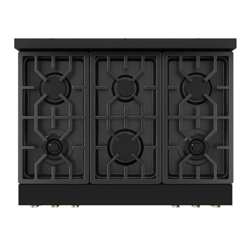 Image of Gordon Ramsay by THOR Kitchen 36 Inch Professional Liquid Propane Range with Tilt Panel Touch Control in Black /Bronze
