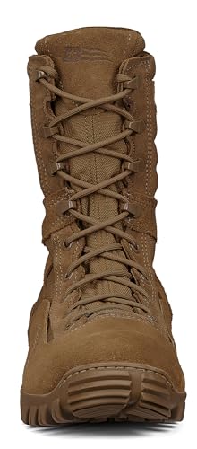 Belleville Sabre 8” Hot Weather Hybrid Assault Lightweight Military Boots for Men - Air Force/Army Boots AR 670-1/AFI 36-2903 - Coyote Brown Leather - Vibram Ibex Outsole - Berry Compliant2