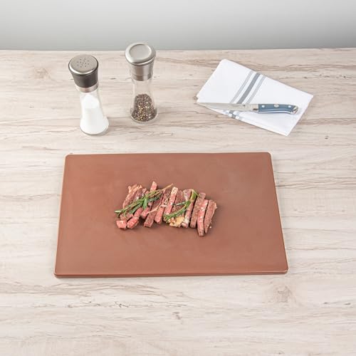 Tabla de Cortar Restaurantware-Chef 101 de 45,7 x 30,5 cm, Rectangular, Marrón, de Plástico, Antideslizante, Apta para Lavavajillas, Duradera y Sin Olores miniatura 6