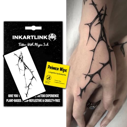 INKARTLINK Semi Permanent Tattoos,Halloween Temporary Tattoo, Par...