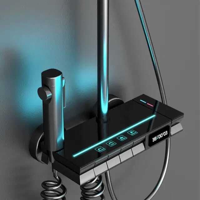 ZeeCry Rainfall Modular Bathroom Thermostatic Shower Panel/White Color ...