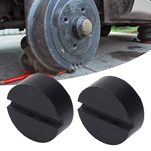 2Pcs Rubber Jack Pads 4 Ton Slotted Frame Rail Pinch welds Protector 2.36 x 0.91in Universal Floor Jack Pad Adapter Pinch Weld Side Frame Rail Protector for Floor Jack
