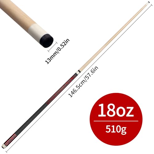 Taco de billar Kmise 58 pulgadas 18 oz maple canadiense profesional miniatura 2