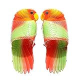 HANDKEI Summer unisex parrot slippers children cartoon animal slippers funny parrot beach slippers sandals 3 colors (7-8, Colorful 3, numeric_7)