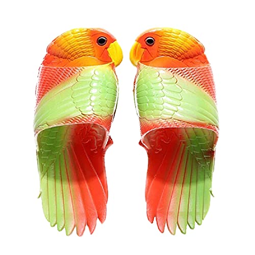 HANDKEI Summer unisex parrot slippers children cartoon animal slippers funny parrot beach slippers sandals 3 colors