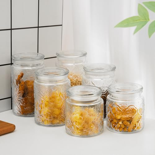 Sunflower Glass Jar With Lid, 2 Pack 32oz Kitchen Pantry Glass Canisters, Wide Mouth Jars Food Storage Container,Decorative Jar For Pasta Tea Cookies Nuts Coffee Cereal Salad Sugar Candy Jar Cute Jar