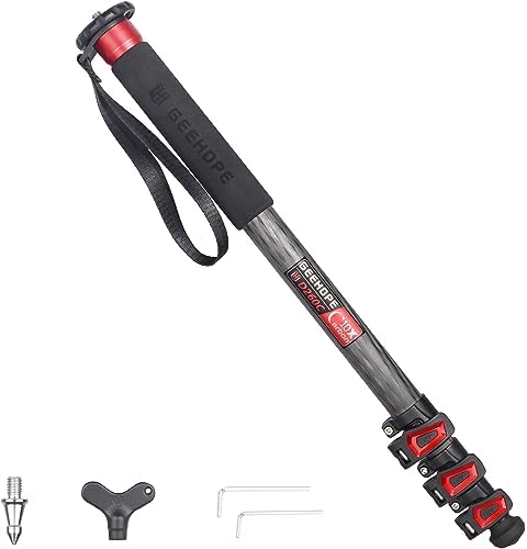 Carbon Fiber Camera Monopod 63in/160cm 4-Section Leg Professional Video ...