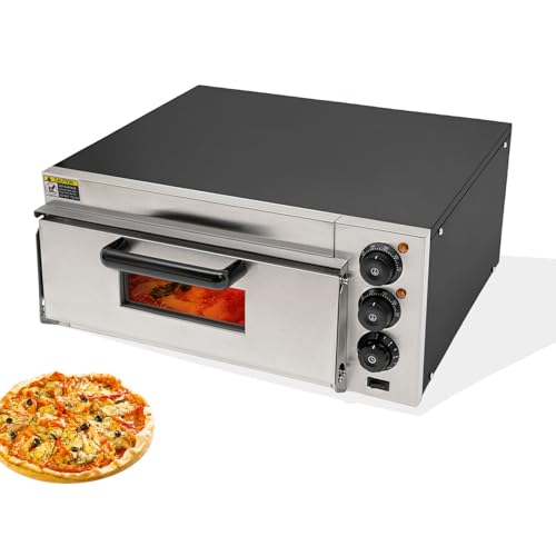 JAYGOVAN 1800W Commercial Pizza Oven Countertop, 18
