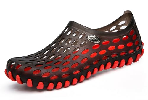 Mens Sandals Shower Shoes, Dry Quickly Beach Swim Pool River Water Shoes Comfort Garden Clogs Red 14 US