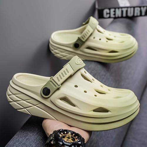 Men's and women's perforated shoes with non slip thick soled EVA sandals for external wear3