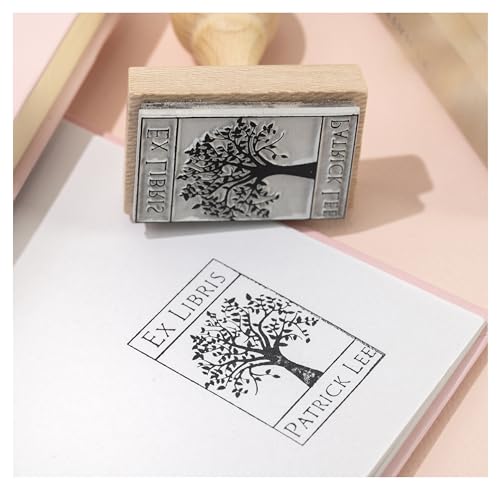 Stamp by Me | Ex Libris | Sello de Madera Personalizado para Libros de Biblioteca | Para Páginas,...