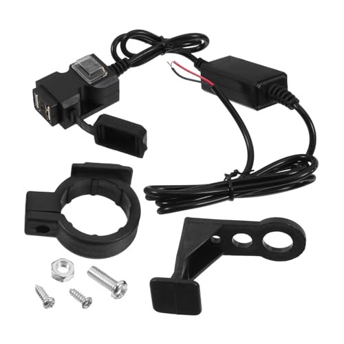 OUNONA Motorcycle USB Charger Dual Ports USB Outlet for Phones Tablets Fast Charging for All Motorcycle Models Built Against Overheating Overcharging