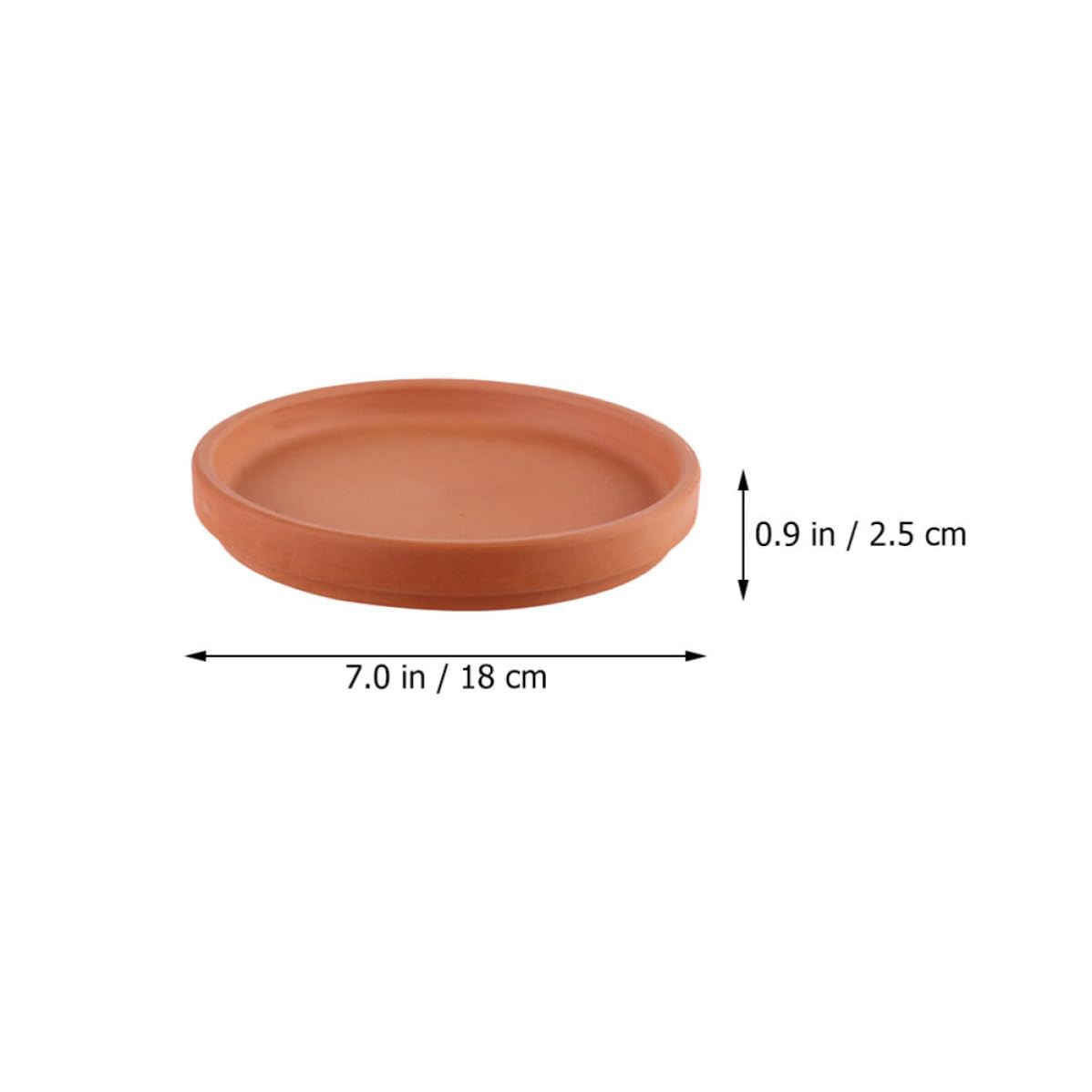 Alipis 4 Stück Runder Terrakotta Untersetzer aus Argil 18cm für Pflanzgefäße mit Wasserablauf und Stabilem Stand für Zimmerpflanzen und Blumentöpfe