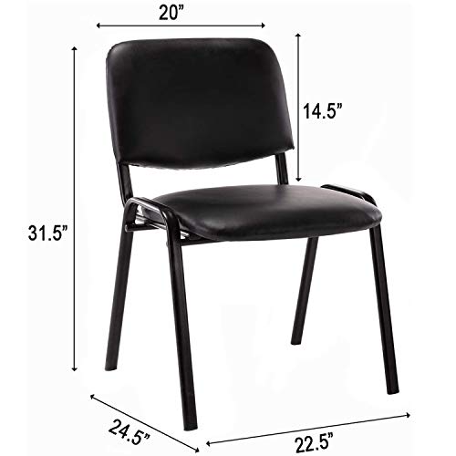 Dm Furniture Comfy Conference Chairs, 5 Pack Stackable Reception Chairs Pu Leather Guest Chairs For Events, Office, Reception Area, Hotel, Hall, Community Centers, Home, Set Of 5 #TOP6