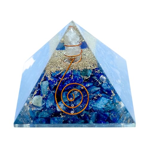 Image of Lapis Lazuli Pyramid |2-Inch|Natural Lapis Lazuli Crystal Pyramid for Wisdom, Intuition, and Spiritual Growth|Ideal for Meditation and Gifting