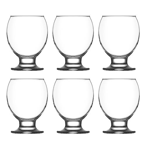 CLEARFEE 6-teiliges Wassergläser-Set 280 ml aus hochwertigem Glas Saftgläser Trinkgläser spülmaschinengeeignete Gläser Perfekt für zu Hause, Restaurants und Partys