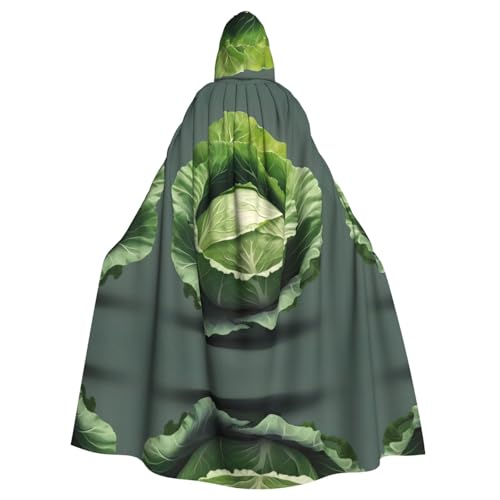 HJFCZH Cape à capuche pour adulte avec imprimé chou vert pour diverses fêtes et carnaval