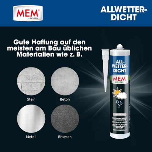 MEM Allwetter-Dicht Transparent – 300 ml – Für Leckabdichtung & Fugen – Ansicht 5