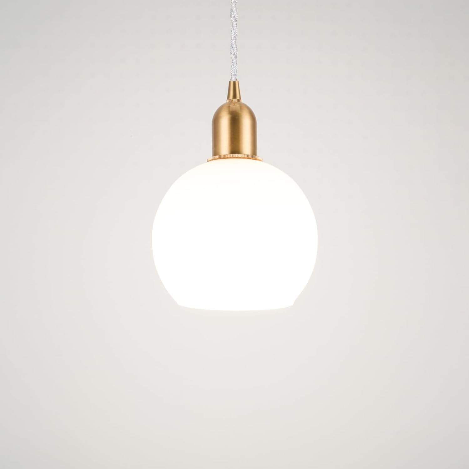 Kiven 3個パック リモコン付き 調光調色 LED電球付属 ガラスペンダントライト 長さ調節可 コード収納カップ付き インテリア