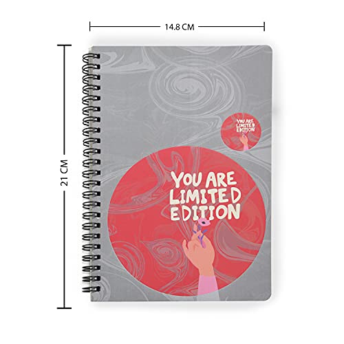 Image of PAPBOO A5 Handy, Limited Edition, Easy to Carry Spiral Wiro Notebook : 100 GSM Natural Shade Paper, Dot Grid, 120 Pages, Journal, Diary, Gift, Single (8WIROLimited)