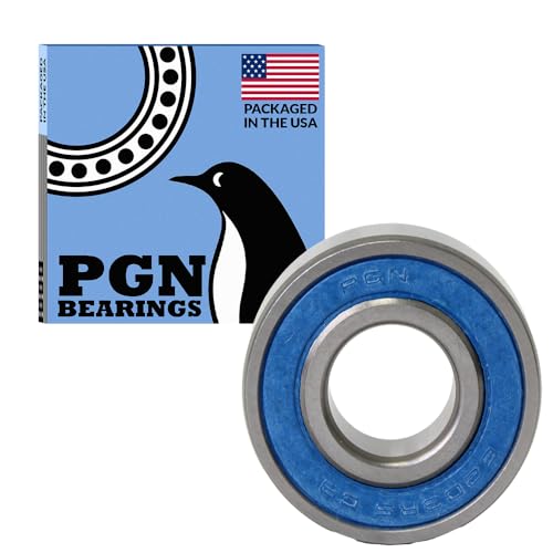 PGN (30 Pack) 6203-2RS Bearing - Lubricated Chrome Steel Sealed Ball Bearing - 17x40x12mm Bearings with Rubber Seal & High RPM Support