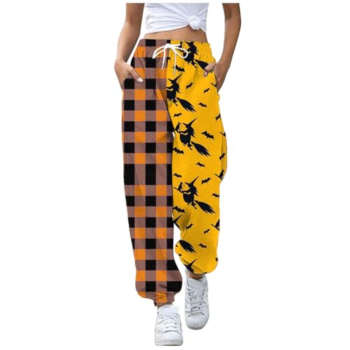 Pantalón chándal mujer ancho y jogger casual de cintura alta elástica con cordón ajustable