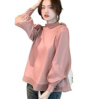 Amazon.co.jp: ブラウス レディース 長袖 パフスリーブ リボン