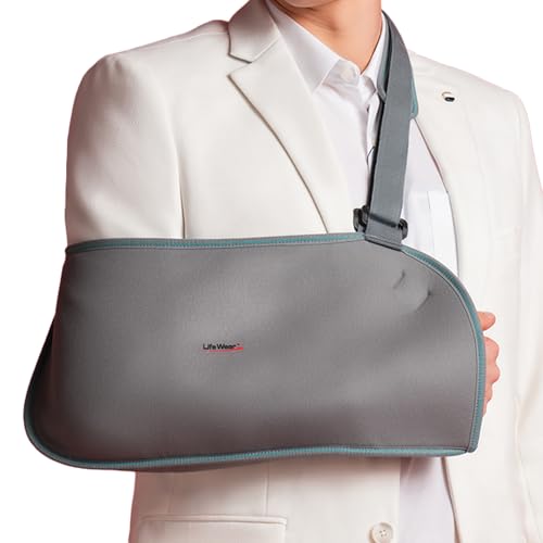 Image of Life Wear Arm Sling Baggy, Arm Brace Immobilizer for Fracture Healing and Recovery, Arm and Shoulder Sling with Elbow Support, For Soft Tissue Injuries, Post-plaster Casts, and Pain Relief, Size (S)