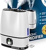 Everlasting Comfort Cool Mist Humidifier for Bedroom (6L) - Filterless, Quiet, Ultrasonic - Large Room Home Air Vaporizer with Diffuser and Essential Oil Tray (White)