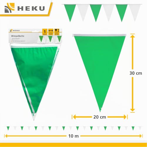 Miniatura 2 de Heku-20 Banderines Impermeables, Color Verde Y Blanco, 10 M 30731-17