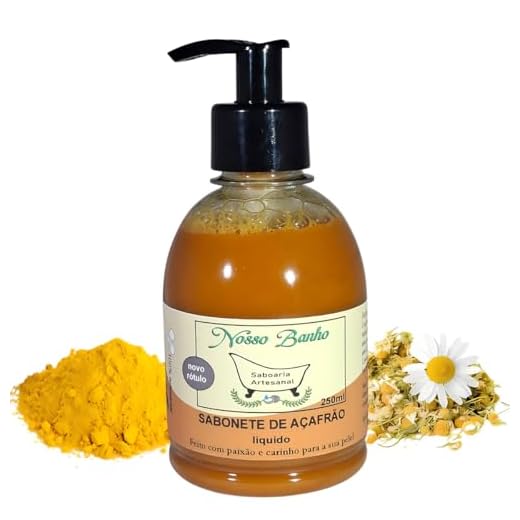 Sabonete de Açafrão Líquido Artesanal Depilatório Bactericida Clareador