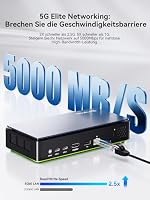 GMKtec AI Mini PC Intel Core Ultra 7 256V (8C/8T Turbo 4,8 GHz) (übertrifft i9-13900HK / R7 8745HS), NPU/GPU: 115 Tops, Intel ARC 140V, 16 GB LPDDR5X, 512 GB SSD, 5GbE LAN, Dual USB4 – Ansicht 8