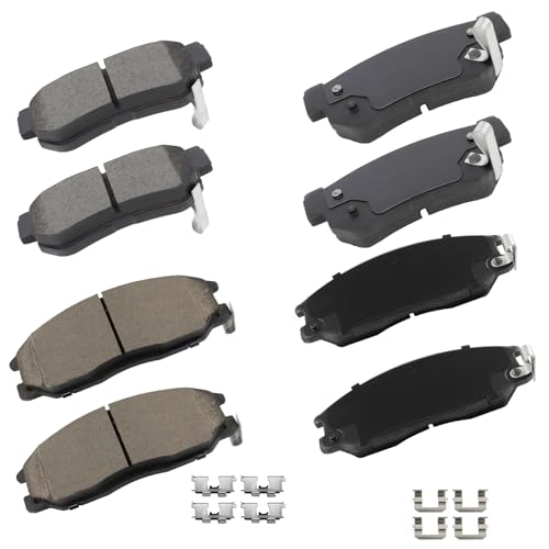 Image of cciyu D813 D864 Brake Pads w /Hardware Front Rear Disc Brake Pad Set | Fit For Hyundai For Santa Fe 2001-2006,For XG300 2001,For XG350 2002-2003