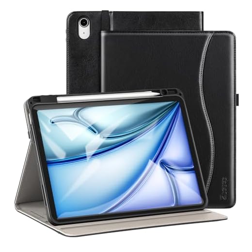 ZtotopCase for iPad Air 4 Case 2020, iPad Air 4th Generation 10.9" Case with 360 Degree Rotating, Leather Slim Folio Stand Cover Smart Swivel Case with Auto Sleep/Wake, Black