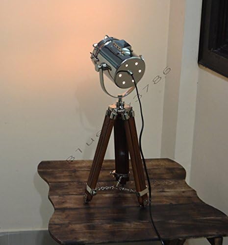 Marine Nautical Tripod Floor LAMP, Nautical Search Light - Vintage Industrial Table LAMP