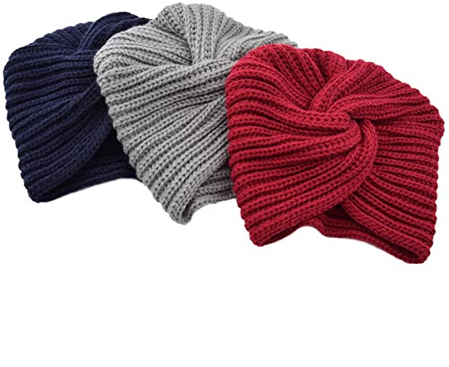 Turban en tricot croisé Faringoto élastique et doux comme couvre-chef chimio