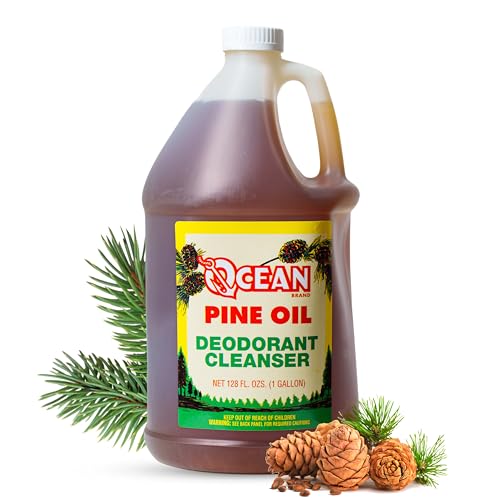 Ocean Pine Oil Cleaner Concentrate, 65% Pine Oil Deodorizer, All-Purpose Household Cleaner for Floors, Kitchen, Bathroom, Laundry, Grease & Odor Removal (1, 128 fl oz)