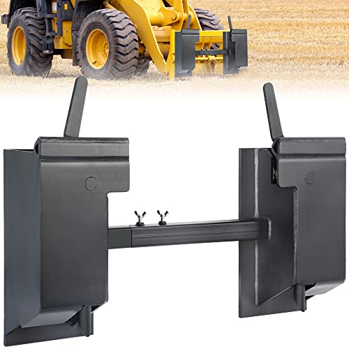 YITAMOTOR Adjustable 4000LBS Quick Attach Adapter Universal Skid Steer Attachment Conversion Adapter Plate Compatible for Kubota Bobcat