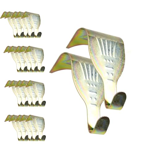 Image of 40PCS 2.2 inch x 1.3 inch Metal Rail Molding Hanging Hooks, Picture Photo Frame Hanging Hook, Colorful S-Shape Rail Molding Hanging Hook