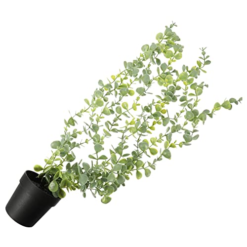 Yardwe Planta En Maceta De Hoja De Eucalipto Artificial Eucalipto Falso Árbol Bonsái Plantas De Acuario Decoración Aire Libre Maceta De Imitación Planta Colgante para El Hogar