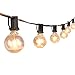 25Ft LED Outdoor String Lights with 25 LED Warm Globe Bulbs-UL Listed G40 Patio Lights for Indoor/Outdoor Backyard Garden Bistro Gazebo Balcony Market Tents Bar Wedding Party Decoration, Black