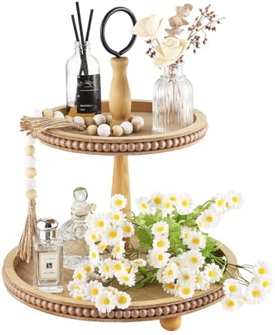 Corner Round Tered Tray Stand 2 Ter Tray Stand Small Farmhouse Ktchen Decor Coffee Corner - View #2