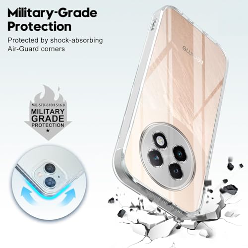 Image of Jkobi Back Cover for Realme 13 Plus (Silicone Clear Shockproof Case with Camera Protection | Soft and Flexible | Transparent)