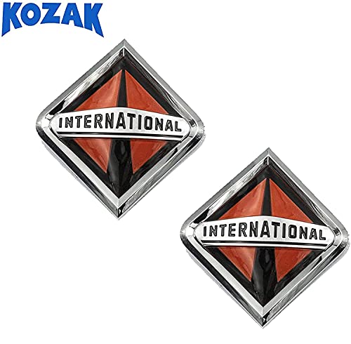 Longroadaccess International Semi Truck Accessories Front Hood Grille Emblem Logo 3550901C2 Prostar Durastar Lonestar Workstar Transtar for All Series - 2 Pieces